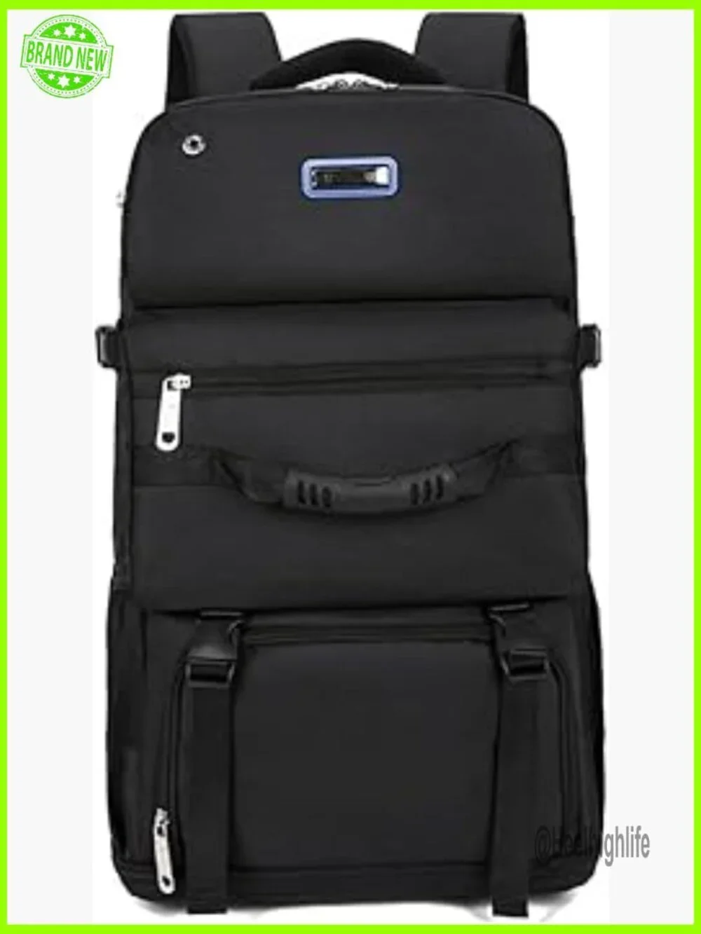90L Large Capacity Nylon Travel Backpack for Hiking Camping Trekking